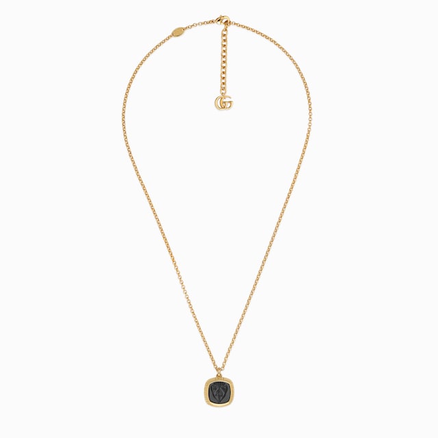 Collier avec pendentif Gucci Crest en émail