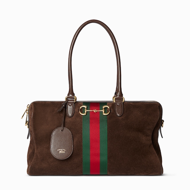 〔グッチ ボルセット〕ラージ ボストンバッグ