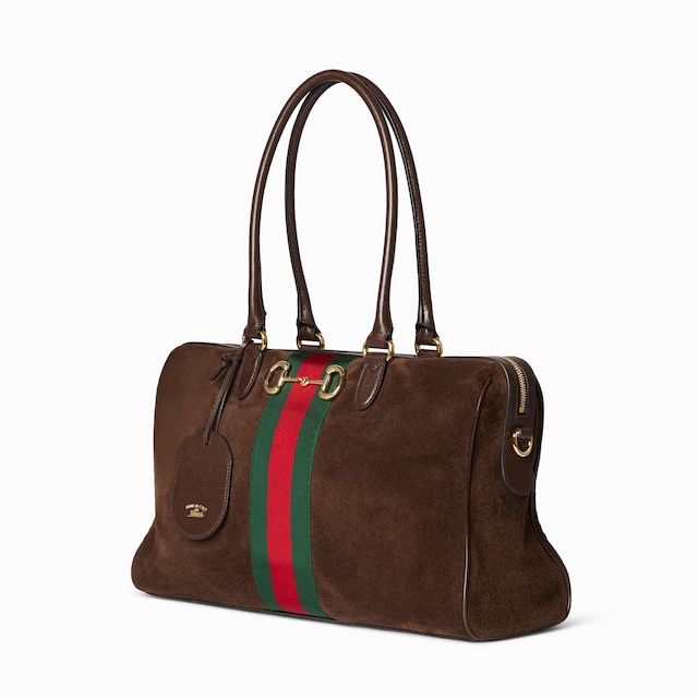 〔グッチ ボルセット〕ラージ ボストンバッグ