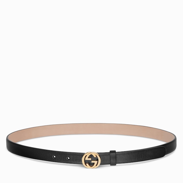 Thin belt with Interlocking G buckle