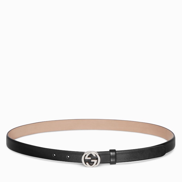 Thin belt with Interlocking G buckle