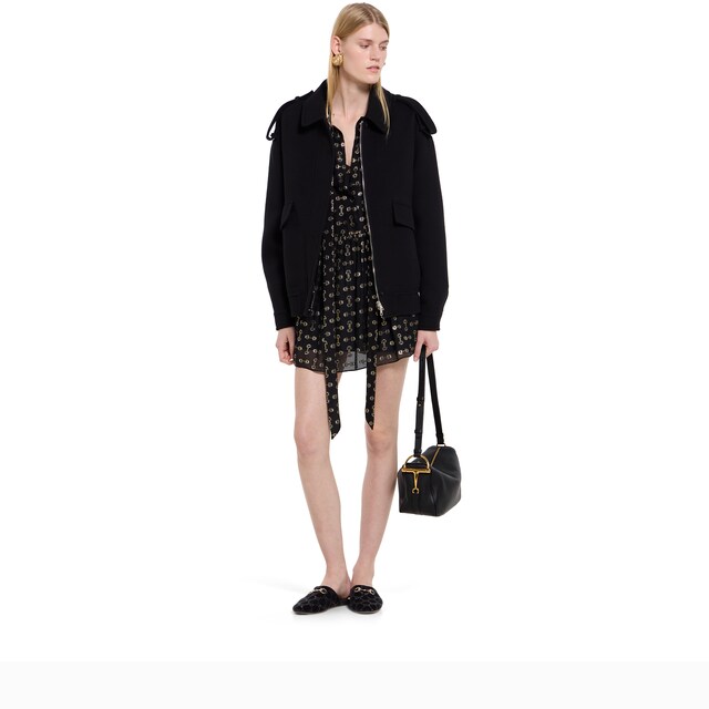 Silk wool bomber jacket - image 4