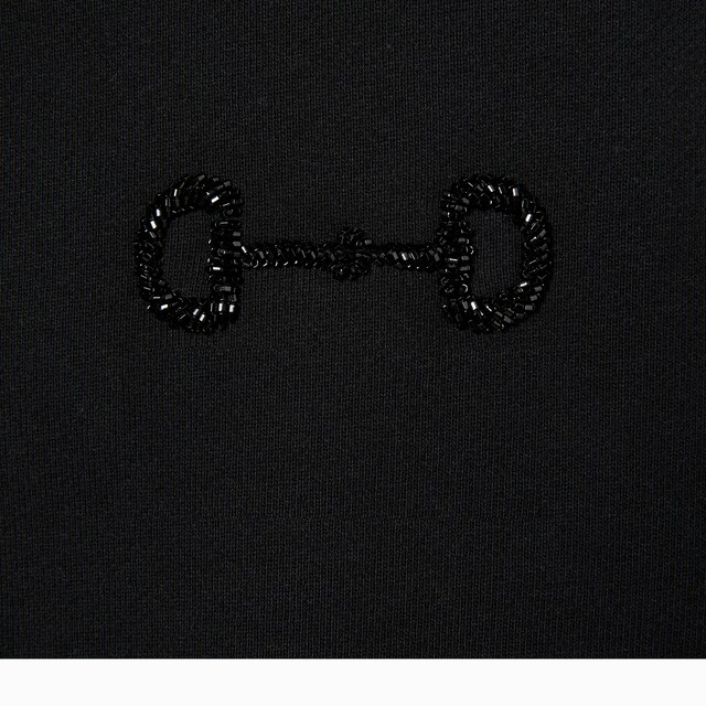 Cotton jersey sweatshirt with embroidery - image 3