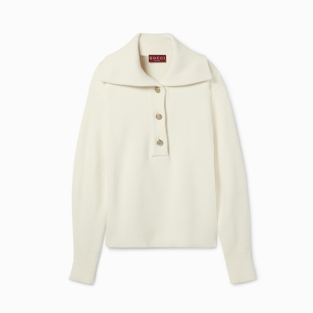 Rib wool cashmere jumper