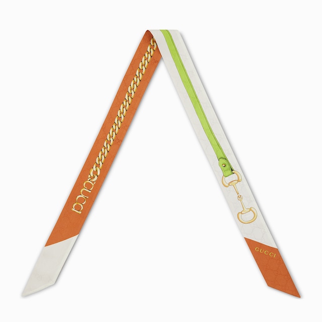 Nastro in twill di seta stampato