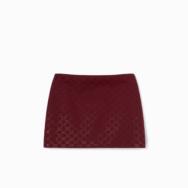 GG canvas skirt with crystals