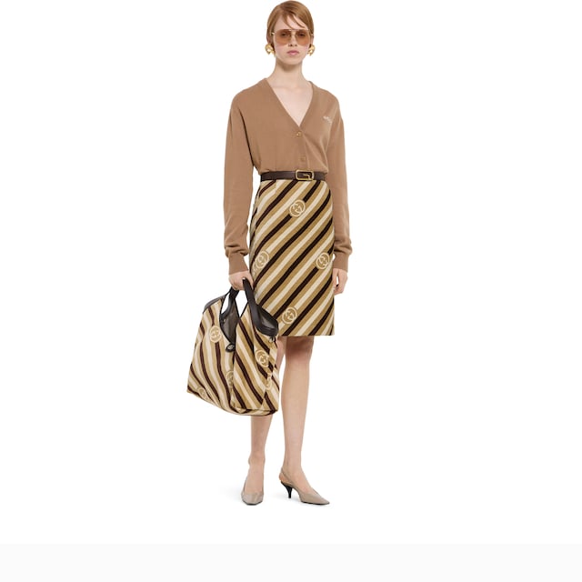Cashmere cardigan with intarsia - image 2