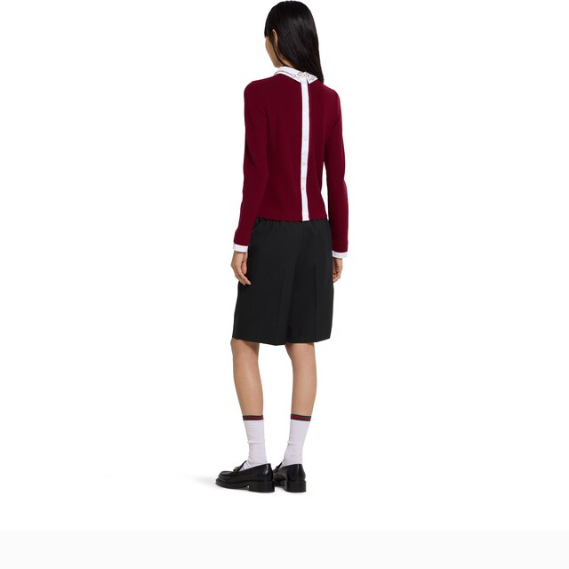 Wool sweater with crystal Horsebit - image 2
