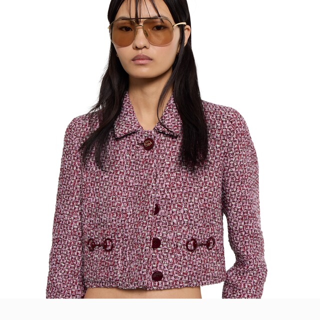 Tweed jacket with Horsebit detail - image 3