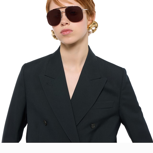 Double-breasted wool jacket