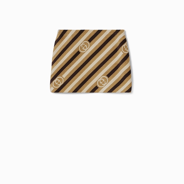 Diagonal GG velvet chenille skirt