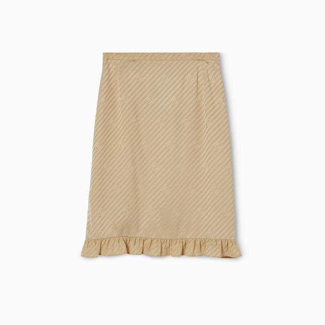 กระโปรง Diagonal GG silk jacquard skirt