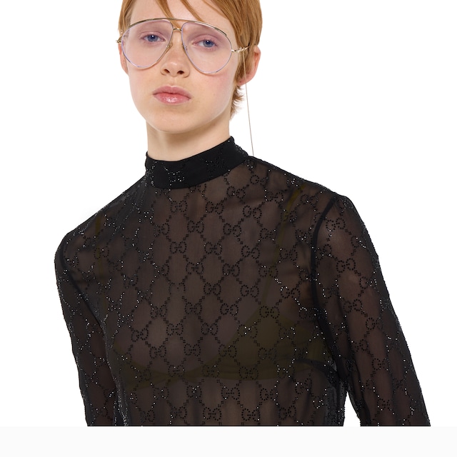 Embroidered light silk georgette dress - image 2