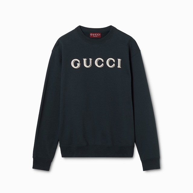 Cotton jersey sweatshirt with embroidery