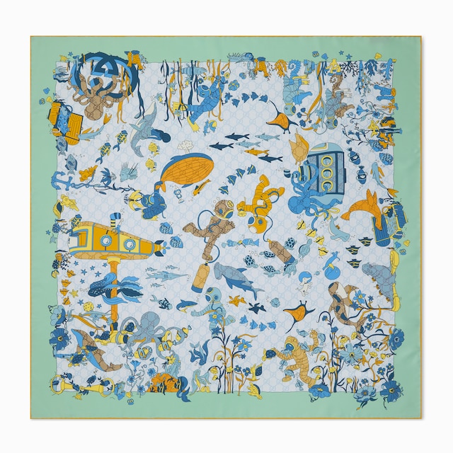 Carré de soie à imprimé