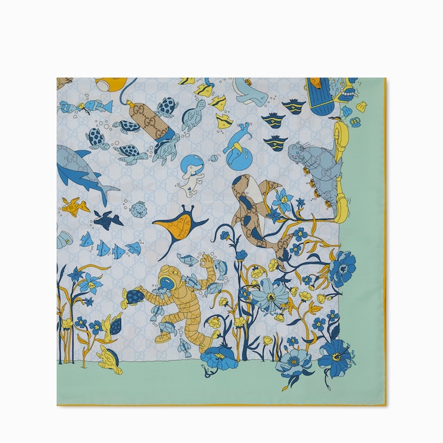 Carré de soie à imprimé