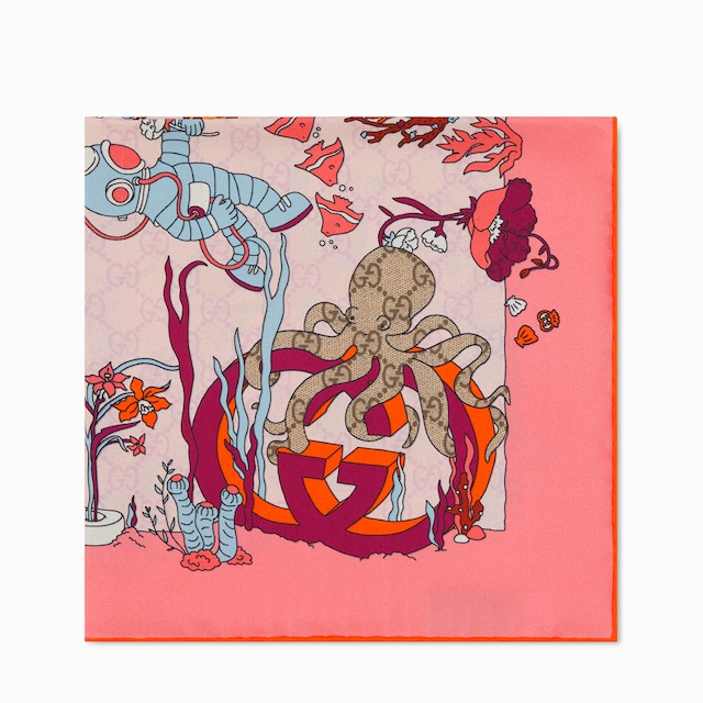 Carré de soie à imprimé