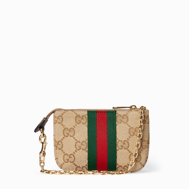 Étui à monnaie GG avec chaîne