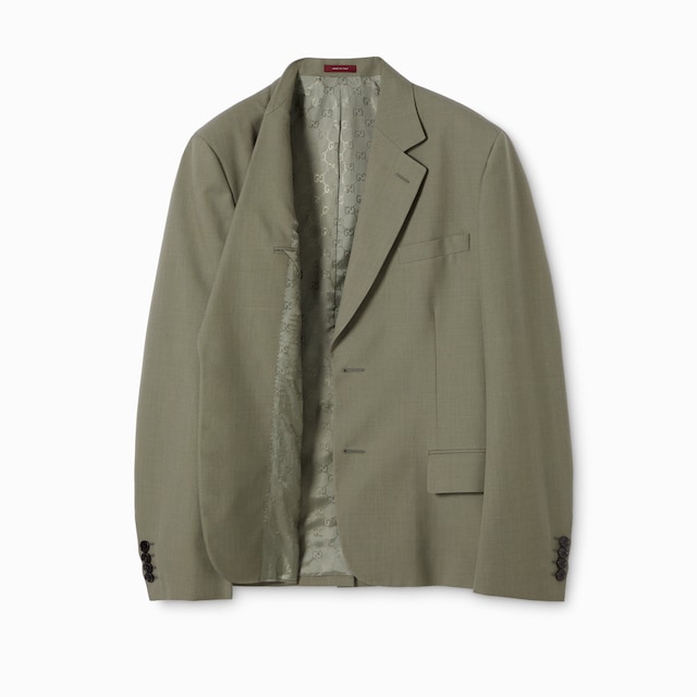 싱글 브레스트 드라이 울 재킷