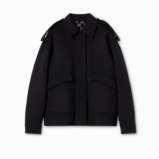 Silk wool bomber jacket