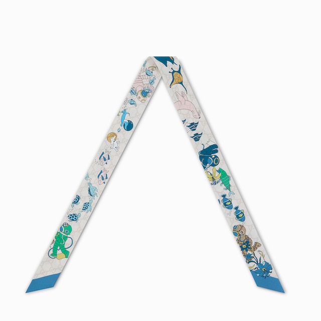 프린트 실크 리본