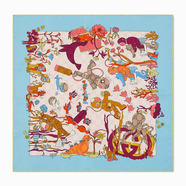 Carré de soie à imprimé