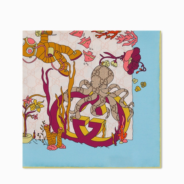 Carré de soie à imprimé