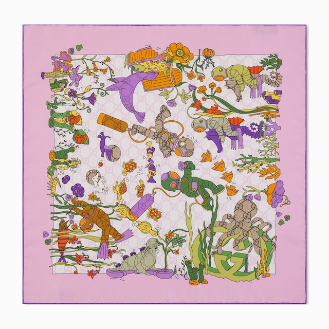 Carré de soie à imprimé