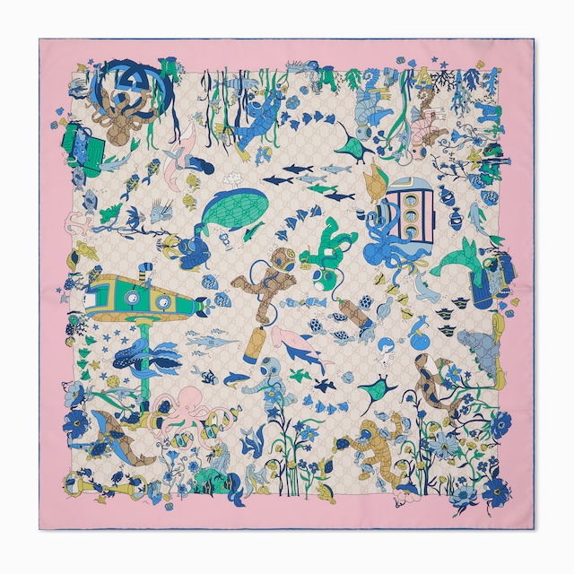 Carré de soie à imprimé