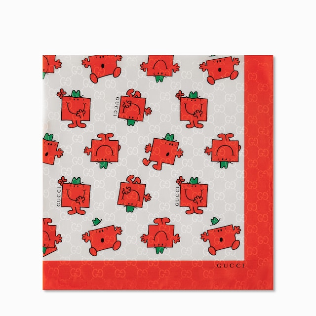 Children's printed GG silk bandana