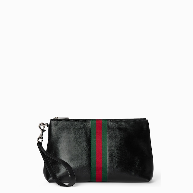 〔ウェブ ストライプ トレードマーク〕スモール ポーチ 