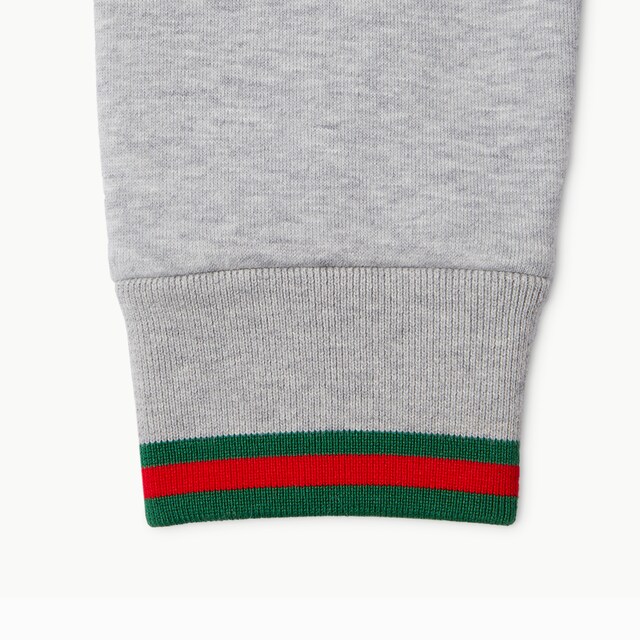 Cotton jersey cardigan with Web - image 2