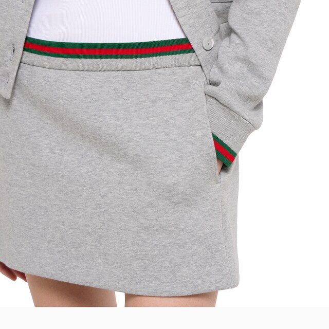 Cotton jersey skirt with Web - image 2