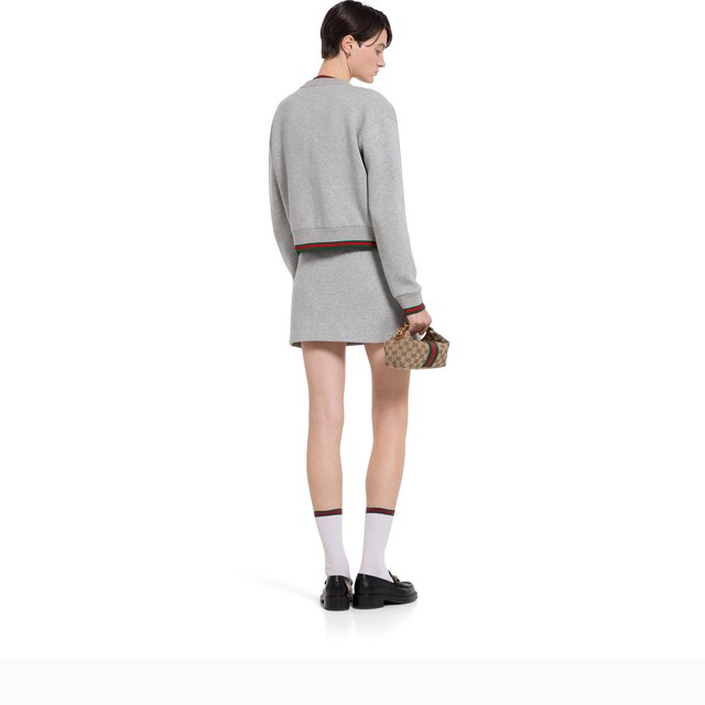Cotton jersey skirt with Web - image 3