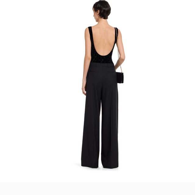 Chenille bodysuit with GG crystals - image 3