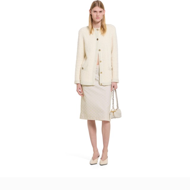 Wool lame boucle cardigan - image 2