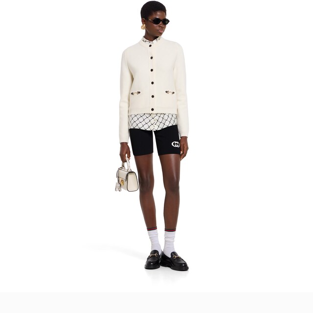 Wool cashmere cardigan with Horsebit - image 5