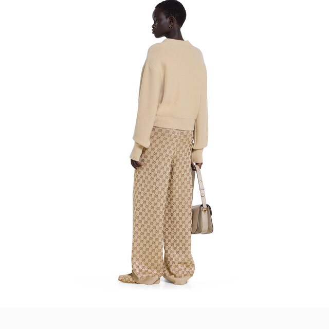 Wool cashmere sweater with embroidery - image 4