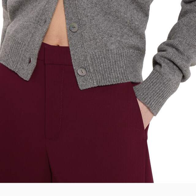 Wool crepe shorts with embroidery - image 5