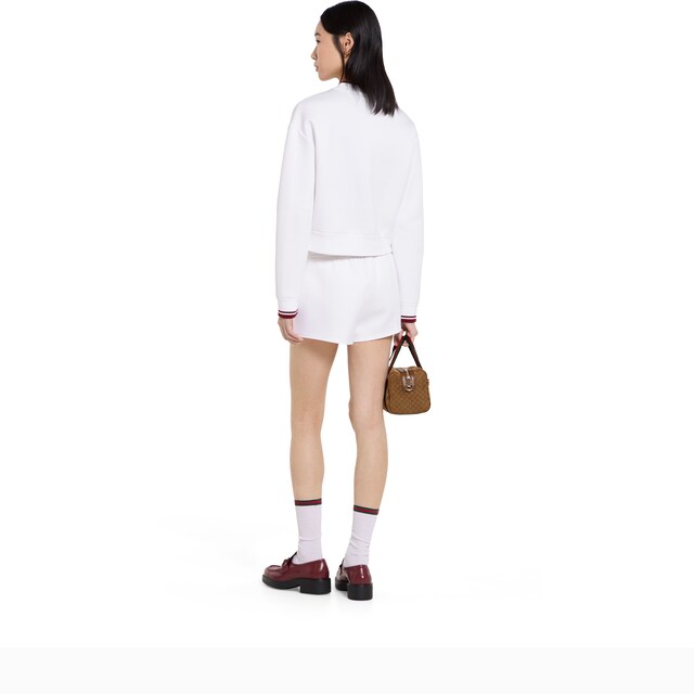 Cotton jersey cardigan with embroidery - image 5