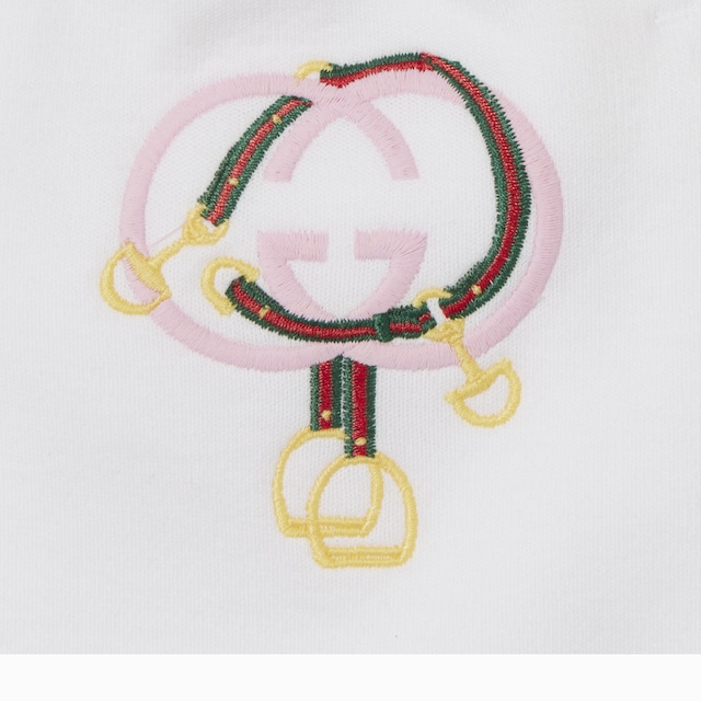 Cotton jersey shorts with embroidery - image 2