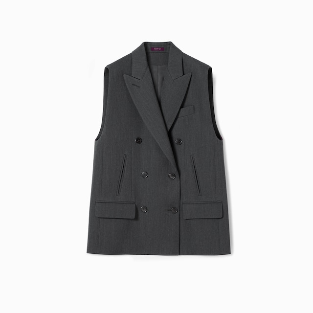 Wool vest with Web insert