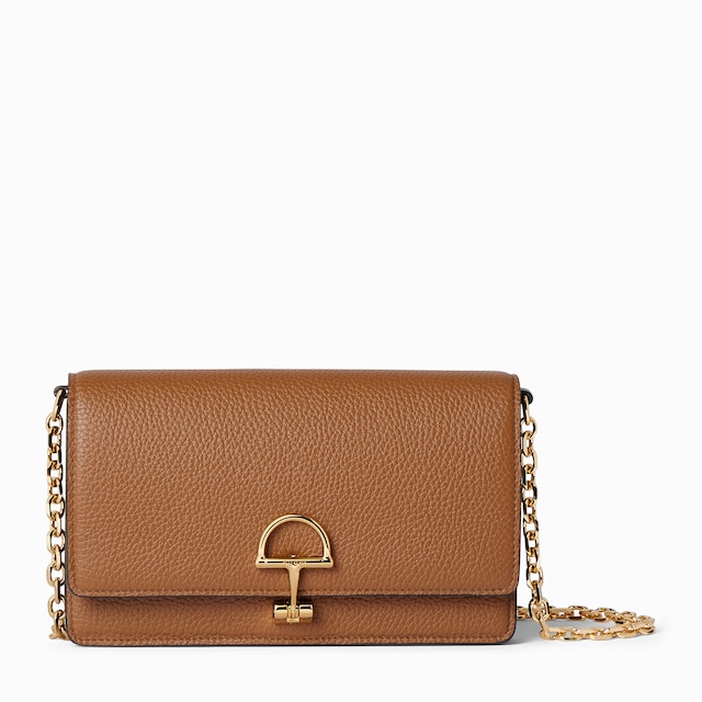 Cartera con cadena y medio Horsebit Gucci