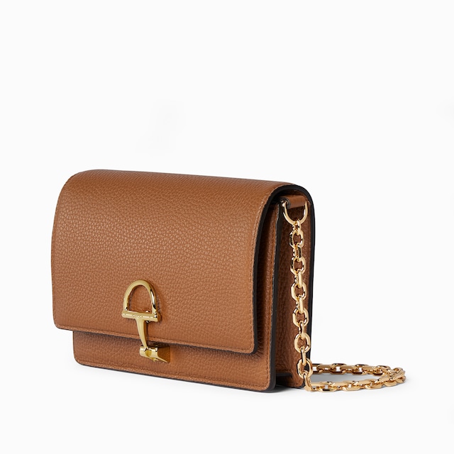 Cartera con cadena y medio Horsebit Gucci