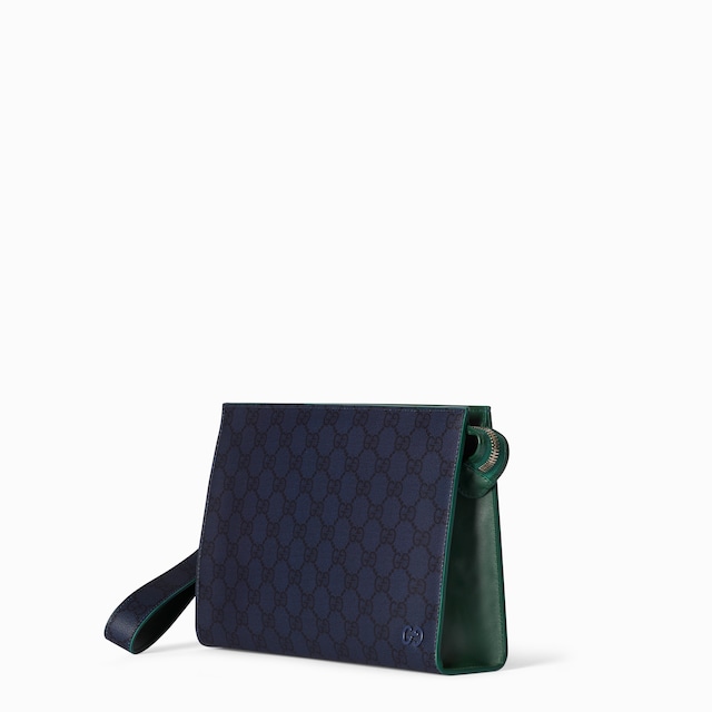 Pochette petit format à finitions vertes