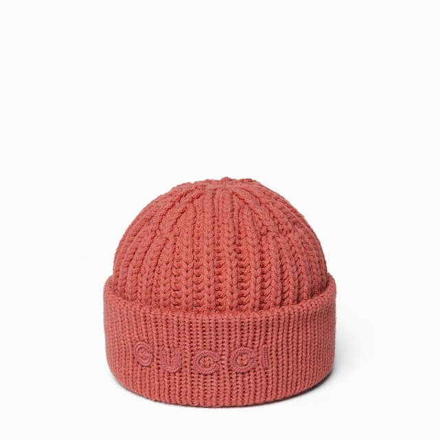 Wool cashmere hat with embroidery