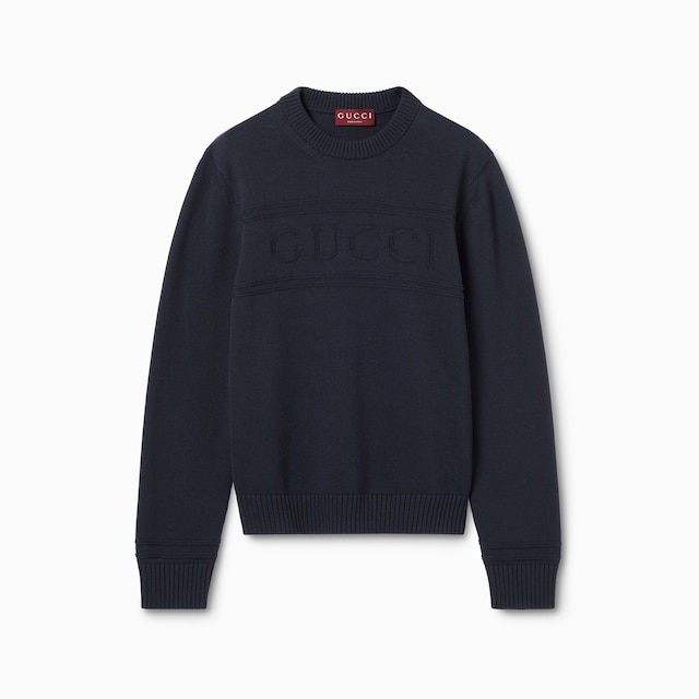 Jersey de lana y algodón con intarsia