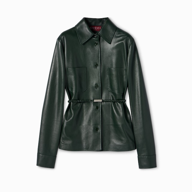 Shiny leather jacket