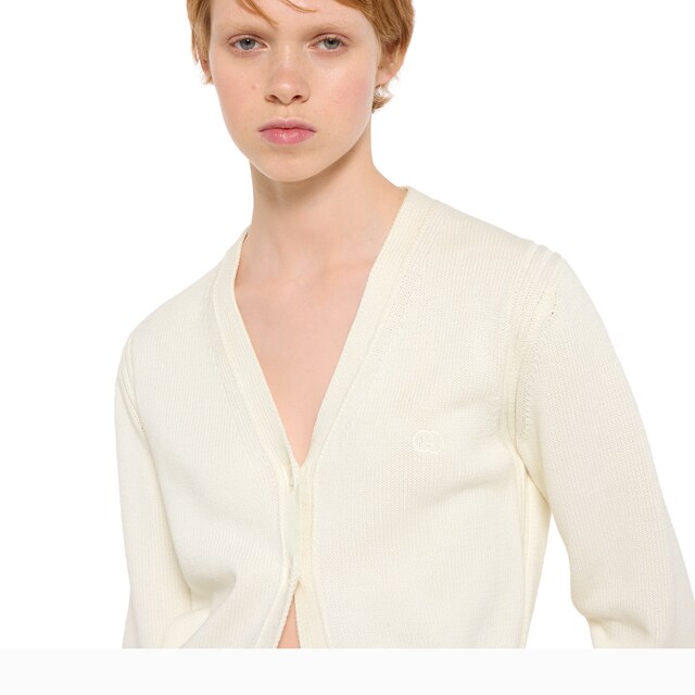Cotton cardigan with embroidery - image 3