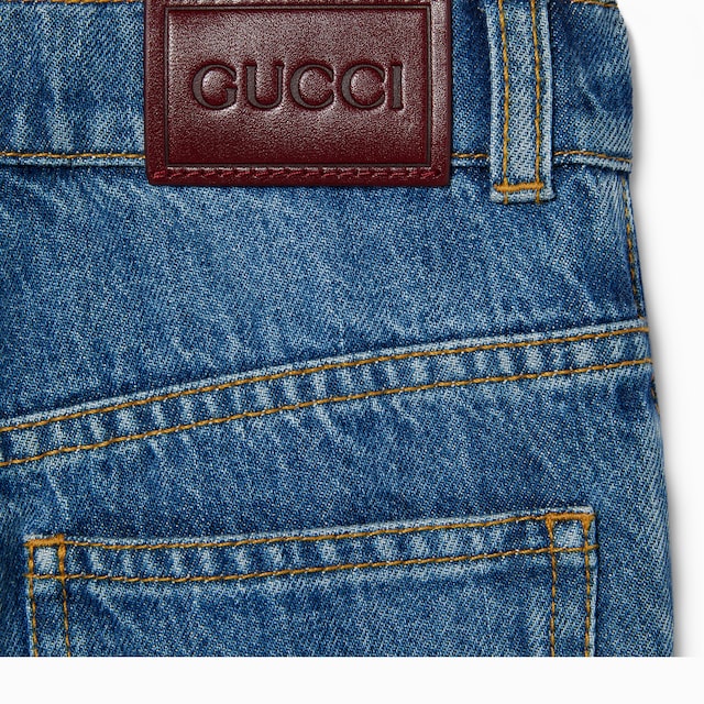 Children's bleached denim trousers